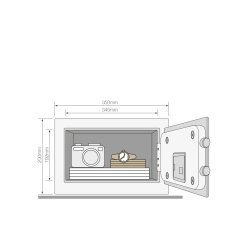 Yale Yüksek Güvenlikli Parmak İzli - Compact Tipi Motorlu Kasa - YSFB/200/EB1