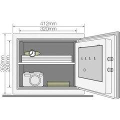 Yale Yangın Sertifikalı Kasa - Orta Boy - YFM/352/FG2