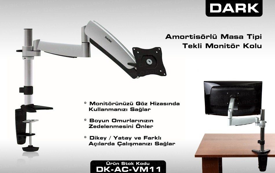 Dark DK-AC-VM11 13''-27 Masa Tipi Monitör TV Kolu
