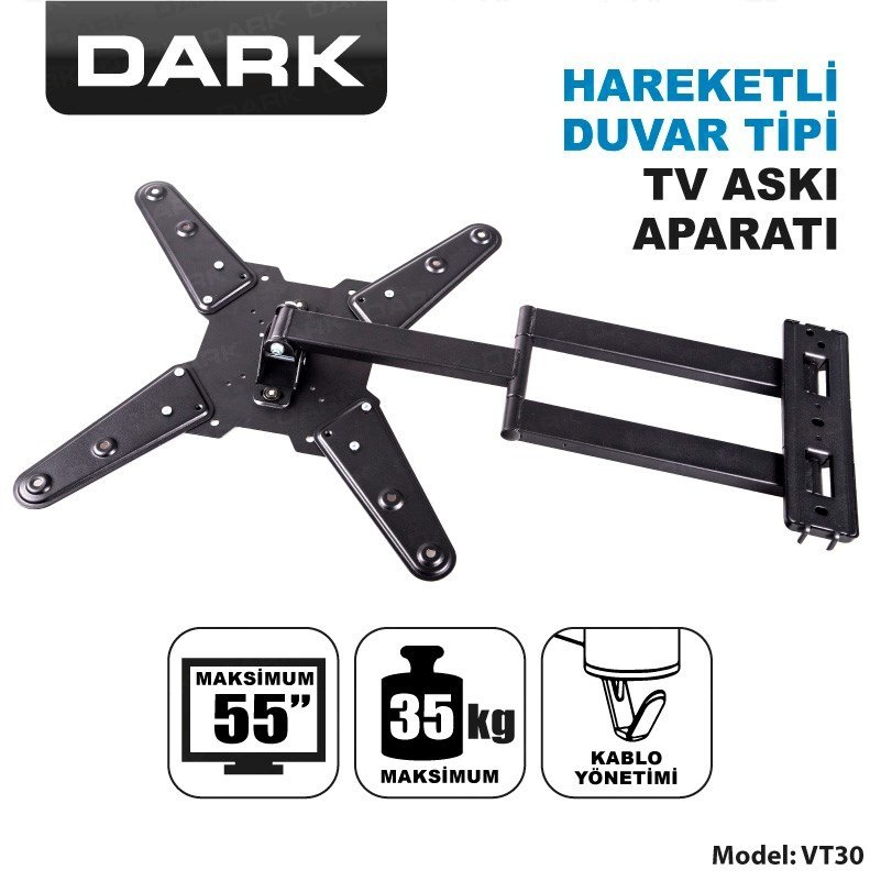 Dark DK-AC-VT30 23''-55'' Duvar Tipi TV Askı Aparatı