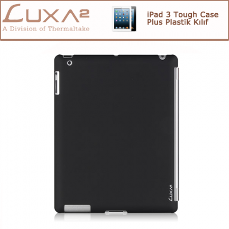 LUXA2 iPad 3 Tough Case Plus Plastik Kılıf - Siyah