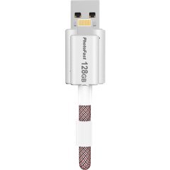 PhotoFast MemoriesCable GEN3 128GB Lightning / USB 3.0 Şarj Kablolu i-FlashDrive (Gümüş)