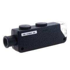 Cep Mikroskop Büyüteç - Mini 60x / 100x Zoom - Lens Odak Takı - LED Cep Mikroskop