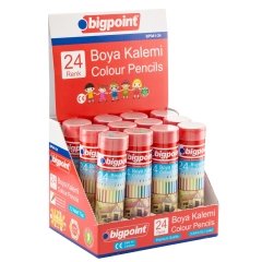 Bigpoint Metal Tüpde Kuru Boya Kalemi 24 Renk 12'li Kutu