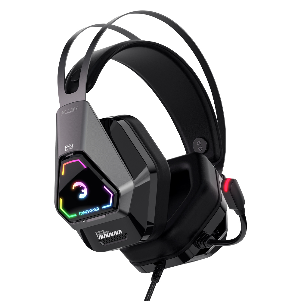 Gamepower Fujin Pro Siyah 7.1 Surround Hi-Fi RGB Gaming Kulaklık (Memory Foam) Oyuncu Kulaklığı