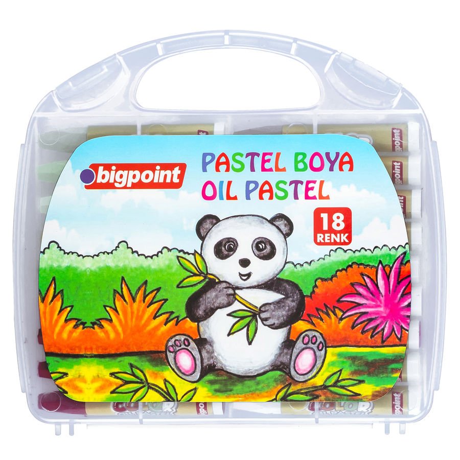 Bigpoint Pastel Boya 18 Renk - Şeffaf Çantalı x 3 Kutu
