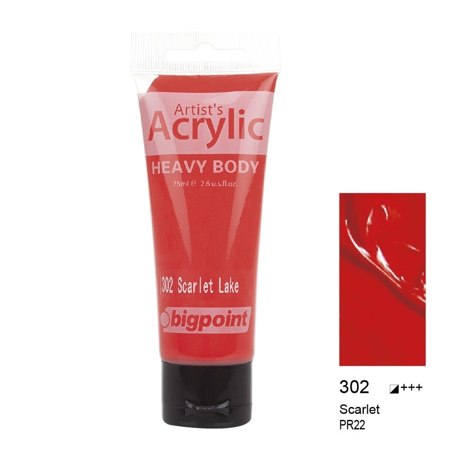 Bigpoint Akrilik Boya 75 ml Scarlet 302