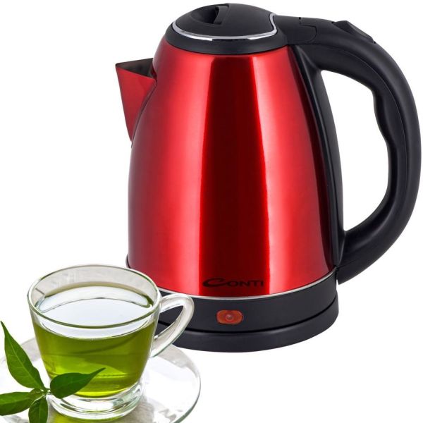 Conti CK-239 Aqua 1,7 Litre 1500 W Paslanmaz Çelik Kettle - Kırmızı