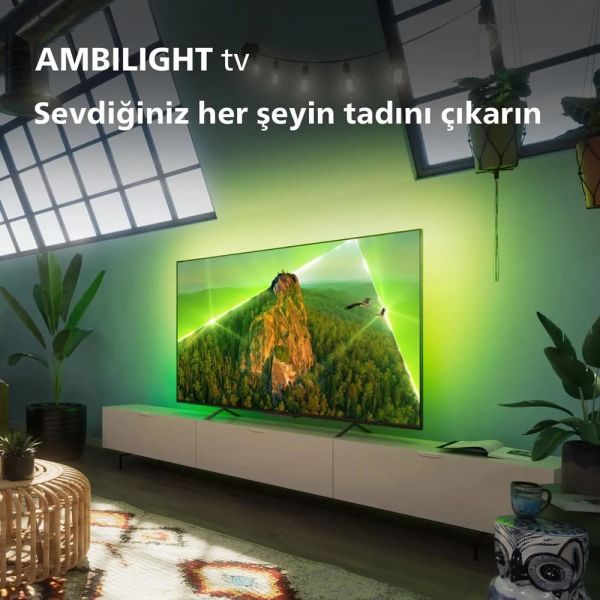 Philips 75PUS8108/12 75'' 189 Ekran Ambilight Ultra HD 4K Smart Led TV