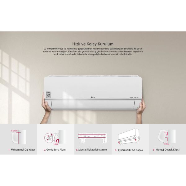 Lg S3-M24K22FA Dual Plus 24000 Btu Wifi R32 Gaz A++ İnverter Klima