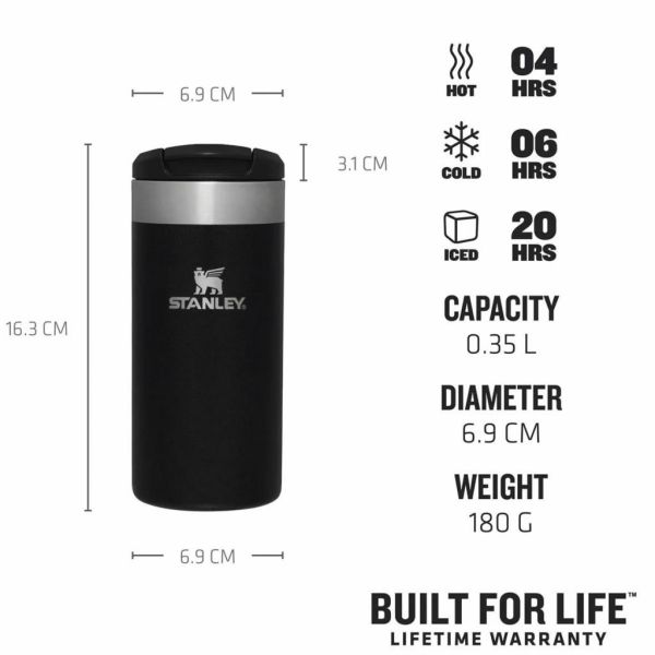 Stanley 10-10788-067 The AeroLight Transit 0,35 Litre Çelik Termos Bardak - Siyah