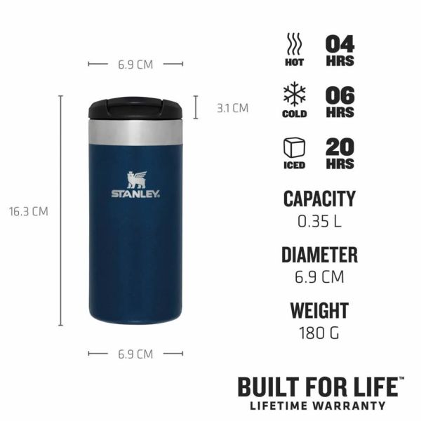 Stanley 10-10788-074 The AeroLight Transit 0,35 Litre Çelik Termos Bardak - Mavi
