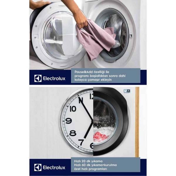 Electrolux EW7WO349ST 9/5 Kg. 1400 Devir Kurutmalı Çamaşır Makinesi