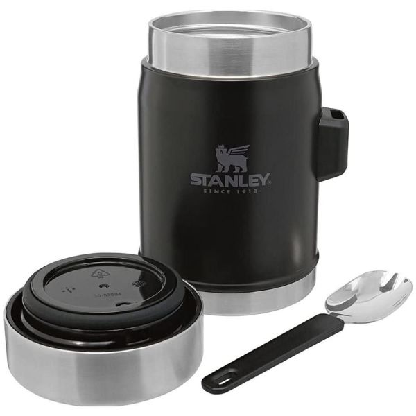 Stanley 10-09382-005 Klasik Kaşıklı 0,40 Litre Çelik Yemek Termosu - Siyah