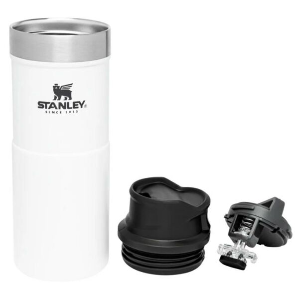 Stanley 10-09848-008 Klasik Trigger Action 0,35 Litre Çelik Termos Bardak - Beyaz