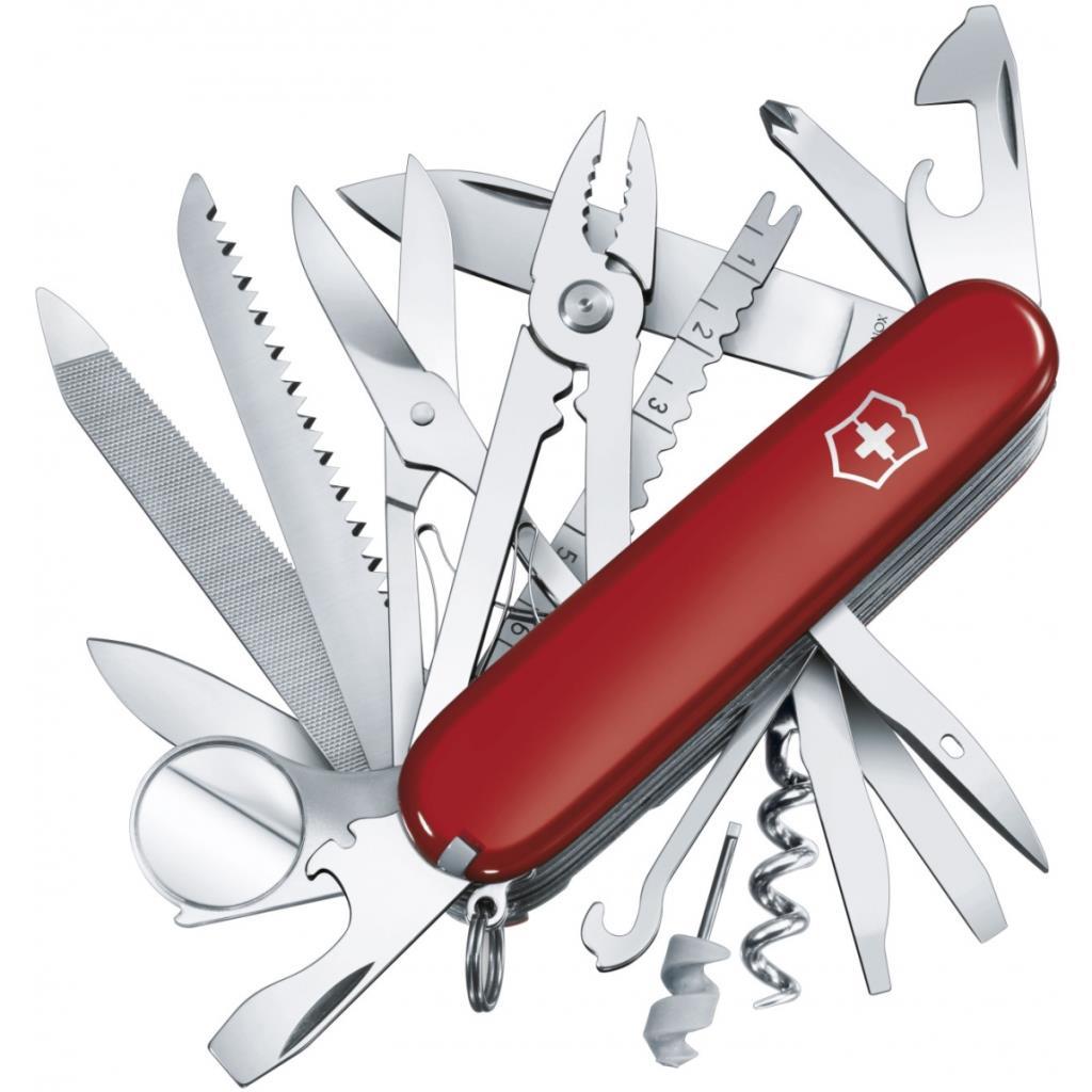 Victorinox 1.6795.LB1 Swiss Champ 33 Fonksiyon Deri Kılıflı İsviçre Çakısı - Kırmızı