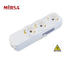 MİRSA 3 LÜ KLEMENSLİ TOPRAKLI GRUP PRİZ 7730000