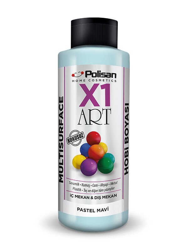Polisan X1 Art Multisurface Hobi Boyası Pastel Mavi 120 ml