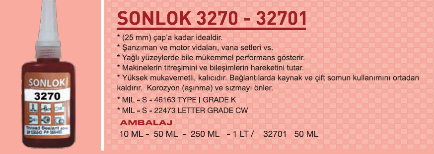 Sonlok 32701 Civata Sabitleyici 50 gr