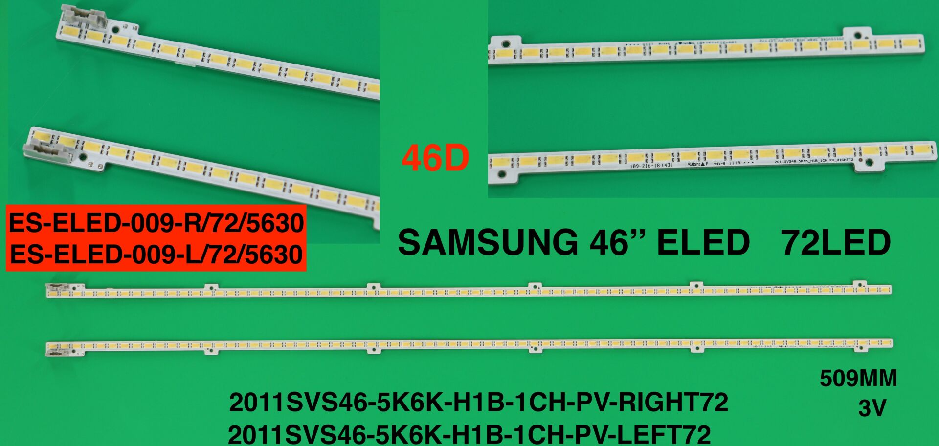 LCD LED-2107 2 Lİ ÇUBUK-UE46D5500 UE46D6000 UE46D5000 LTJ460HN01-WİNKEL