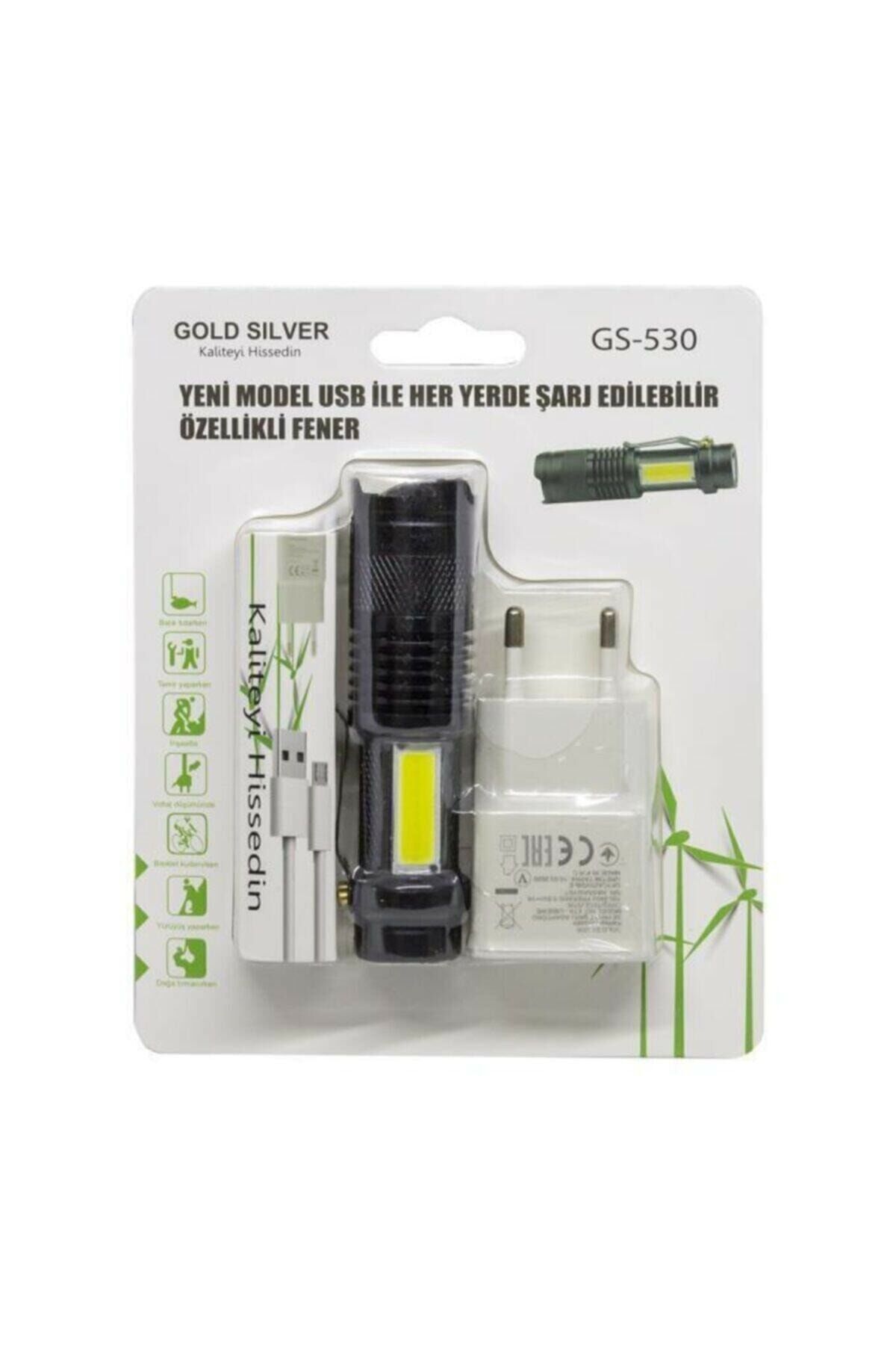 GOLDSILVER GS-530 ŞARJLI EL FENERİ