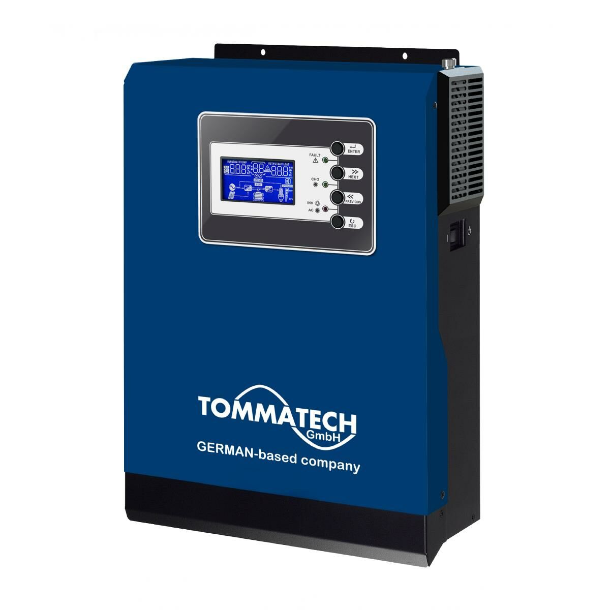 İNVERTÖR 1 KW 12 VOLT 1000 WATT AKILLI TAM SİNÜS TOMMATECH MPPT-OFG-TT-02-NMPPT1K-12MF