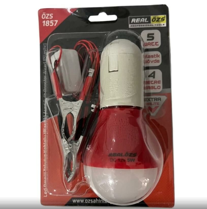 OTO SEYYAR LAMBA 4 METRE KABLOLU ANAHTARLI  MAŞALI 12 VOLT 5WATT BEYAZ IŞIK  ÖZS-1857