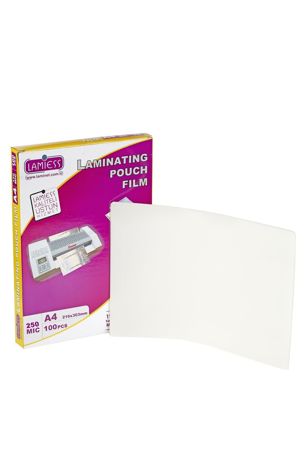 Lamiess A-4 250 Mıc.Polyester Laminasyon Filmi 100'Lü