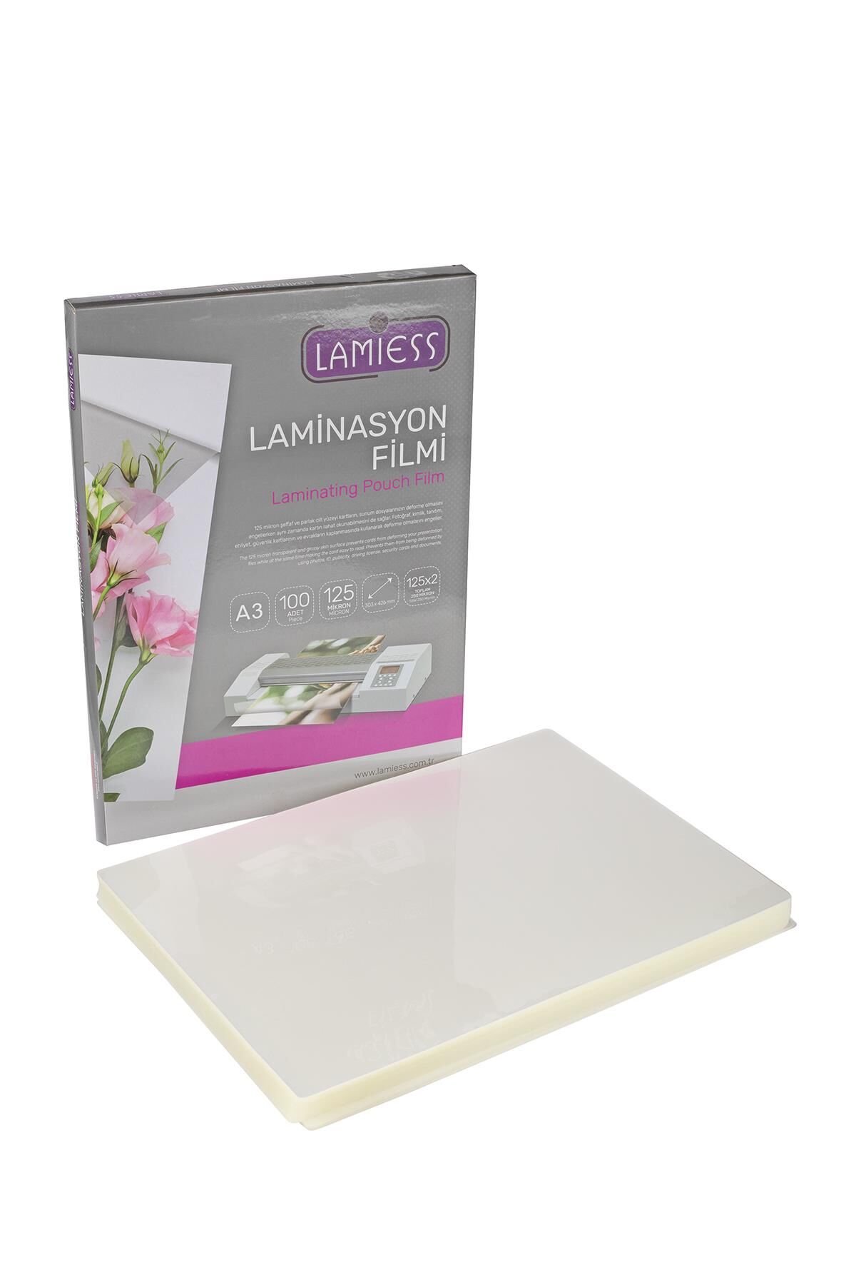Lamiess A-3 125 Mıc.Mat Polyester Laminasyon Filmi 100'Lü