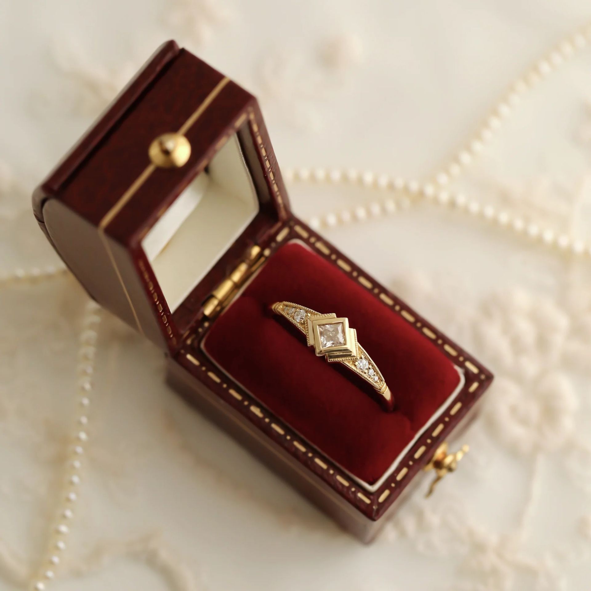 0.50 CT Özel Tasarım Prenses Pırlanta Yüzük