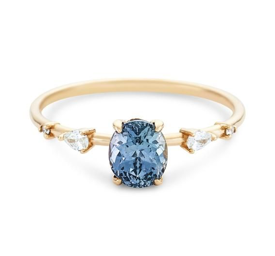 Vintage Blue Topaz & Pırlanta Yüzük