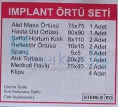 Steril İmplant Örtü Seti 10'lu