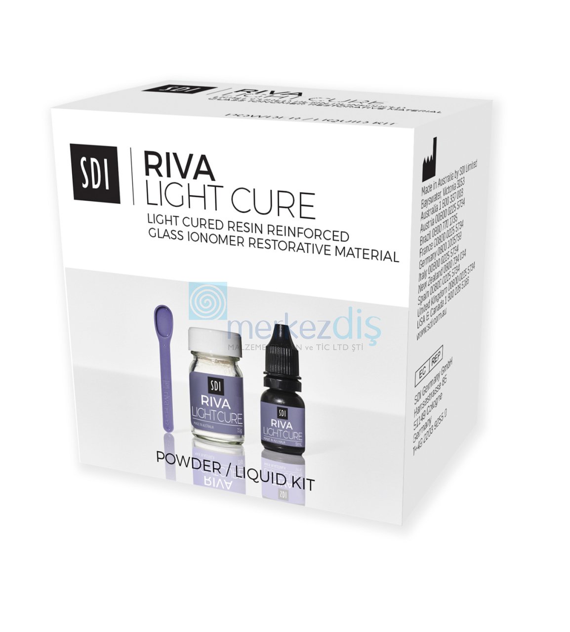 Riva Light Cure Işınlı Cam İonomer Dolgu Materyali Toz Likit A2