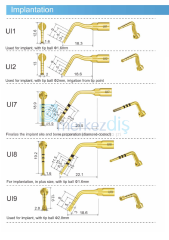 Cerrahi Piezo Kemik Cihazı Uç Seti Implant Prep Kit 5'Li