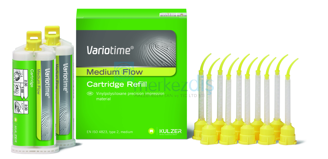 Kulzer Variotime Medium Flow 2*50 ml. 2.Ölçü A Silikon Kartuş