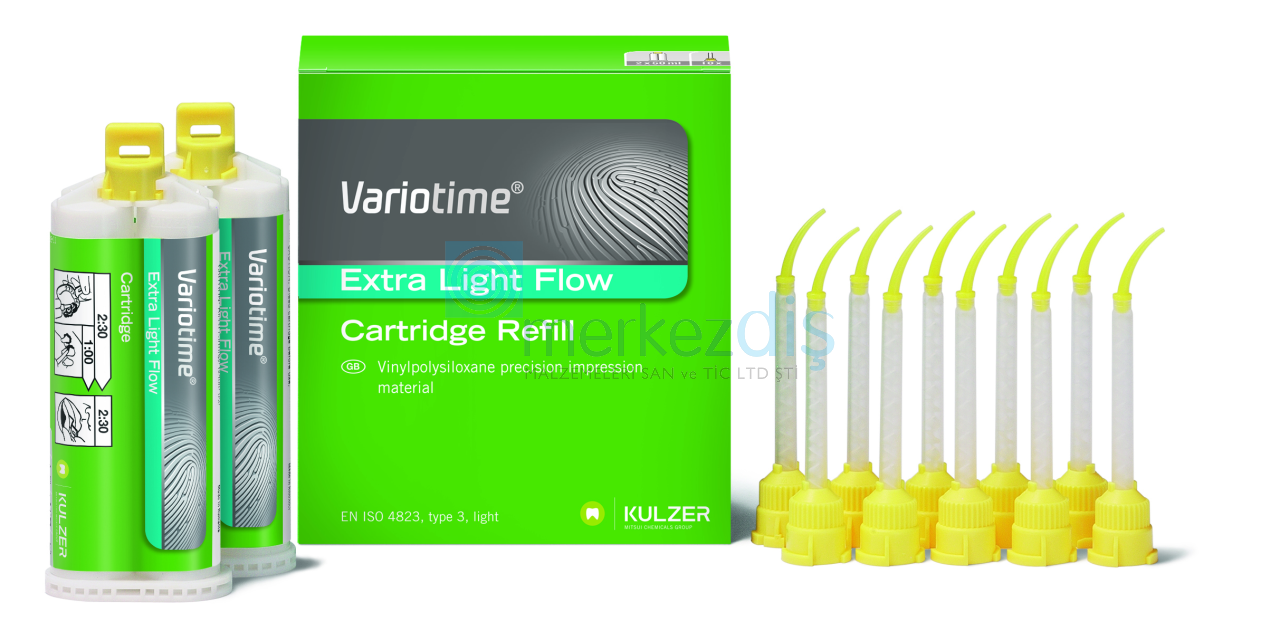 Kulzer Variotime Extra Light Flow 2*50 ml. 2.Ölçü A Silikon Kartuş