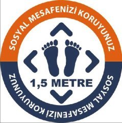 Korona Virüs Sosyal Mesafe Etiketi