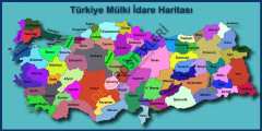 Türkiye Mülki İdare Haritası Okul Posteri