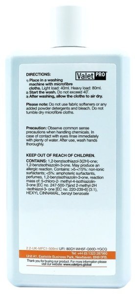 Valet Pro Microfibre Reviver Mikrofiber Bez Yıkama Şampuanı 500 ml
