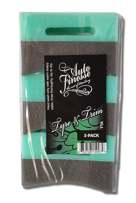 Auto Finesse Tyre & Trim Applicator - Lastik ve Plastik Yuzey Pedi 3lü Set