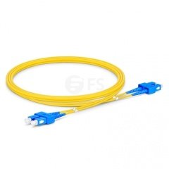 SC UPC to SC UPC Duplex OS2 Single Mode PVC (OFNR) 2.0mm Fiber Optik Patch Kablo