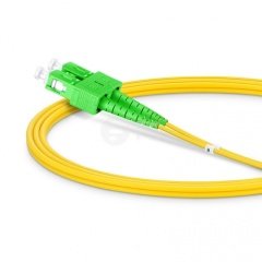 SC APC to SC APC Duplex OS2 Single Mode PVC (OFNR) 2.0mm Fiber Optik Patch Kablo