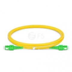 SC APC to SC APC Duplex OS2 Single Mode PVC (OFNR) 2.0mm Fiber Optik Patch Kablo