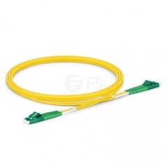 LC APC to LC APC Duplex OS2 Single Mode PVC (OFNR) 2.0mm Fiber Optik Patch Kablo