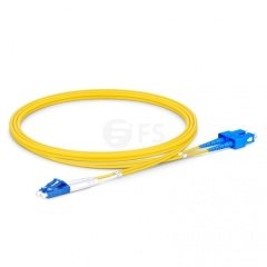 LC UPC to SC UPC Duplex OS2 Single Mode LSZH 2.0mm Fiber Optik Patch Kablo