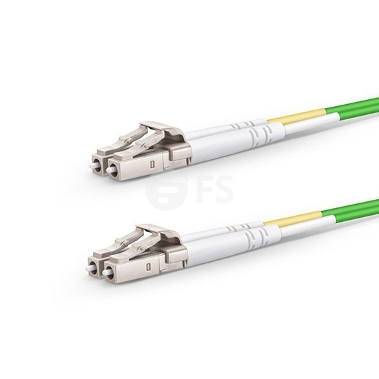 LC UPC to LC UPC Duplex OM5 Multimode Wideband PVC (OFNR) 2.0mm Fiber Optik Patch Kablo