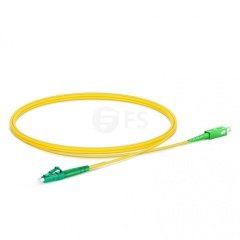 LC APC to SC APC Simplex OS2 Single Mode PVC (OFNR) 2.0mm Fiber Optik Patch Kablo