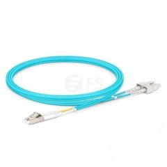 SC UPC to SC UPC Duplex 3.0mm PVC (OFNR) OM4 Multimode Fiber Optik Patch Kablo