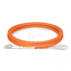 LC UPC to SC UPC Duplex 3.0mm PVC (OFNR) OM2 Multimode Fiber Optik Patch Kablo