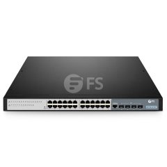S3700-24T4F, 24-Port Gigabit Ethernet L2+ Smart Managed Pro Switch, 24 x Gigabit RJ45, with 4 x 1Gb SFP Uplinks, Fanless